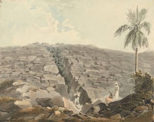 Cleft in a Formation of Rocks by Samuel Davis Oil Painting