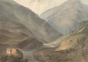 Mountainous Landscape with River by Samuel Davis Oil Painting