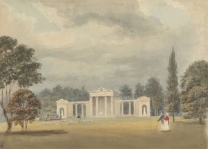 Parish Church, Front and Partial Right View, Ayot St. Lawrence, Hertfordshire by Samuel Davis Oil Painting