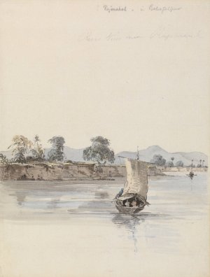 River View near Rajmahal by Samuel Davis Oil Painting