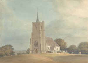 The Church in Knebworth Park by Samuel Davis Oil Painting