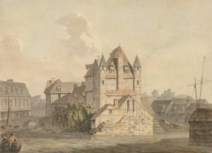 The End of the Ruin'd Bridge at Rouen by Samuel Davis Oil Painting