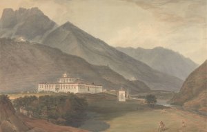 The Palace of the Deib Rajan at Tassisudon by Samuel Davis Oil Painting