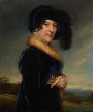 Portrait of Miss Smythson, Actress of Drury Lane by Samuel Drummond Oil Painting