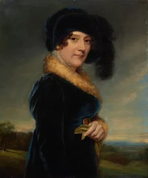 Portrait of Miss Smythson, Actress of Drury Lane by Samuel Drummond Oil Painting