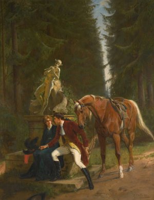 Courtship by Samuel Edmund Waller Oil Painting