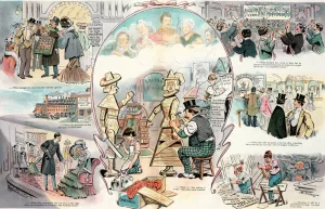 As to the many theatrical failures, business will pick up when by Samuel Ehrhart Oil Painting