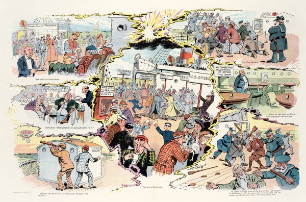 Main Product Photo of Gambling by wireless  Painting by Samuel Ehrhart