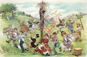 In the merry month of May by Samuel Ehrhart Oil Painting