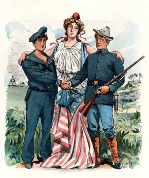 Proud of her boys Oil painting by Samuel Ehrhart