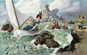 Safe in dangerous waters by Samuel Ehrhart Oil Painting