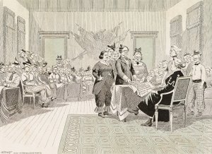 Signing the declaration of their independence by Samuel Ehrhart Oil Painting