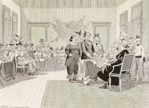 Signing the declaration of their independence by Samuel Ehrhart Oil Painting