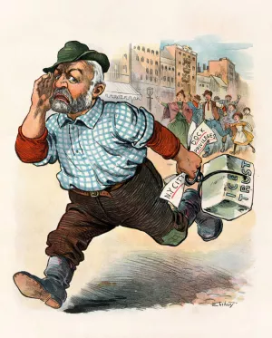 Tammany's anti-trust game Oil painting by Samuel Ehrhart