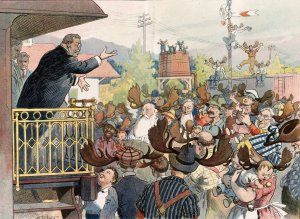The crowd as it looks to Theodore by Samuel Ehrhart Oil Painting