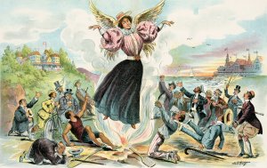 The phonix-like 'summer girl' by Samuel Ehrhart Oil Painting