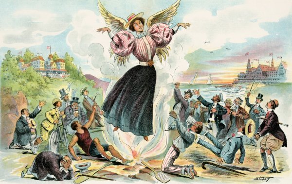 Main Product Photo of The phonix-like 'summer girl' Painting by Samuel Ehrhart