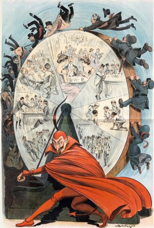 The wheel that can't be stopped; - it's human nature by Samuel Ehrhart Oil Painting
