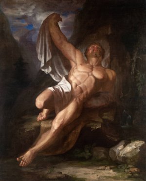 Dying Hercules by Samuel Finley Breese Morse Oil Painting