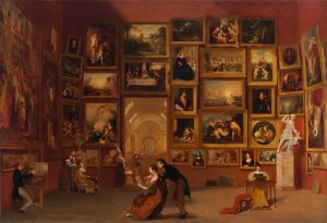Gallery of the Louvre by Samuel Finley Breese Morse Oil Painting