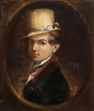 Portrait of a Man in a Top Hat by Samuel Finley Breese Morse Oil Painting