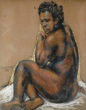 Seated Nude by Samuel Granovsky Oil Painting