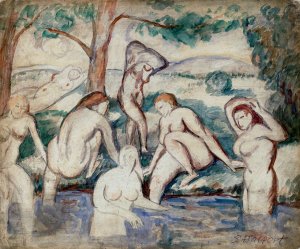 Bathers by Samuel Halpert Oil Painting