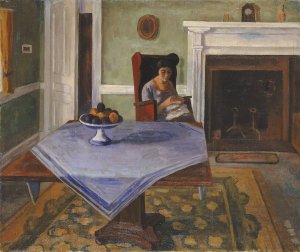 Farm Interior by Samuel Halpert Oil Painting