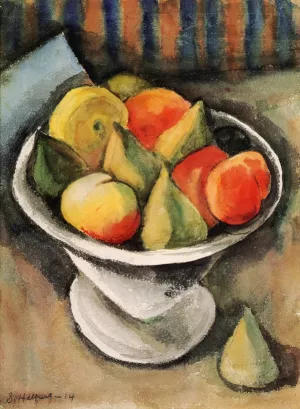 Fruit Bowl by Samuel Halpert Oil Painting