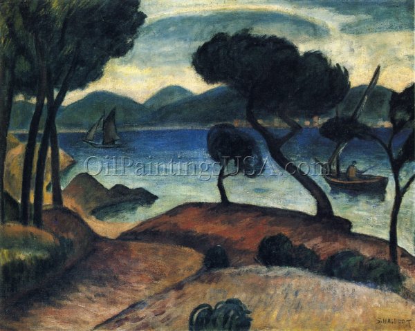 Main Product Photo of In the Cove Painting by Samuel Halpert