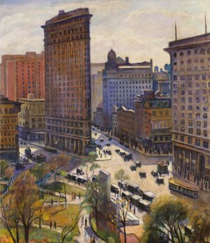The Flatiron Building by Samuel Halpert Oil Painting