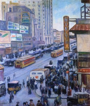 Times Square by Samuel Halpert Oil Painting