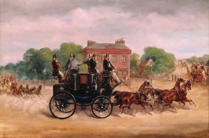 Drags of the Four-in-Hand Club by Samuel Henry Alken Oil Painting