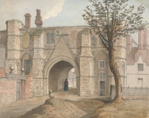 The Gatehouse, Reading Abbey by Samuel Hieronymus Grimm Oil Painting