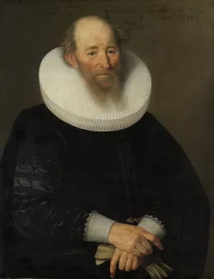 Portrait of an Old Man Oil painting by Samuel Hoffmann