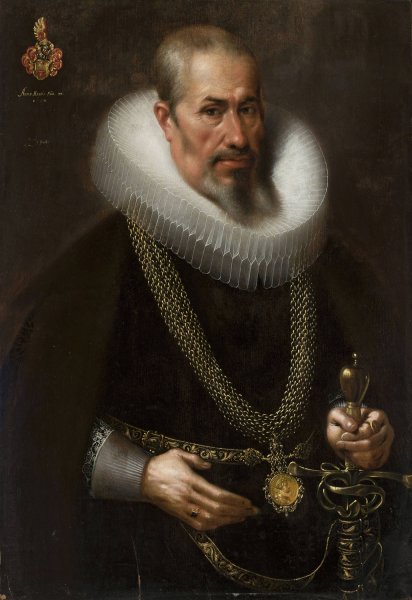 Portrait of a man in a frill by Samuel Hofmann - Hand-Painted Oil Painting Reproduction