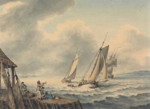 A Seascape by Samuel Howitt Oil Painting
