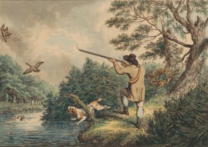Duck Shooting by Samuel Howitt Oil Painting