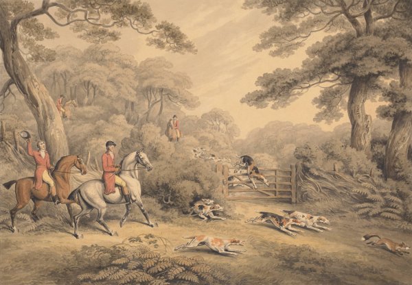 Main Product Photo of Foxhunting; Breaking Cover Painting by Samuel Howitt