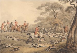 Foxhunting; Going to Cover by Samuel Howitt Oil Painting
