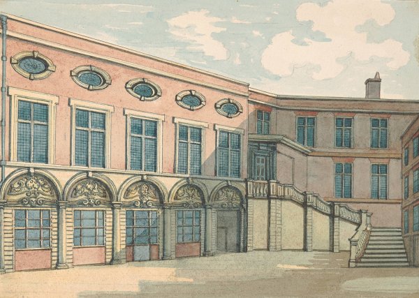Brewer's Hall  by Samuel Ireland - Hand-Painted Oil Painting Reproduction