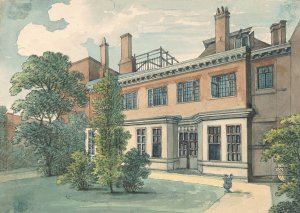 Garden Front of Weaver's Hall by Samuel Ireland Oil Painting