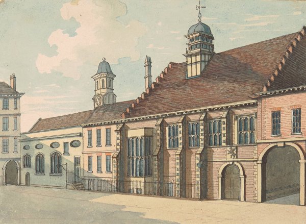 Gray's Inn  by Samuel Ireland - Hand-Painted Oil Painting Reproduction