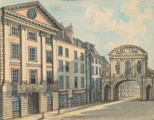 Middle Temple Gate by Samuel Ireland Oil Painting