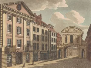 Middle Temple Gate by Samuel Ireland Oil Painting