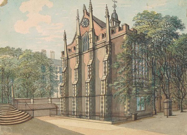Main Product Photo of Southwest View of Middle Temple  Painting by Samuel Ireland