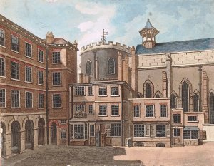 Temple Church by Samuel Ireland Oil Painting