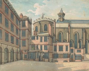 Temple Church by Samuel Ireland Oil Painting