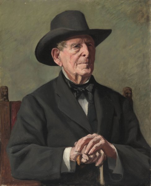 Main Product Photo of Portrait of an 'Old Sea Captain' Painting by Samuel Isham