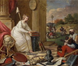 Study For Liberty Displaying the Arts and Sciences by Samuel Jennings Oil Painting